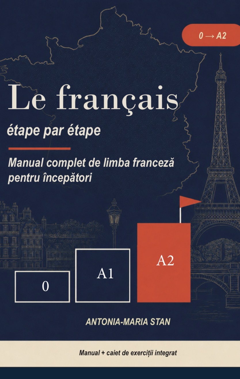 Coperta manualului Le français étape par étape, de la zero la A2