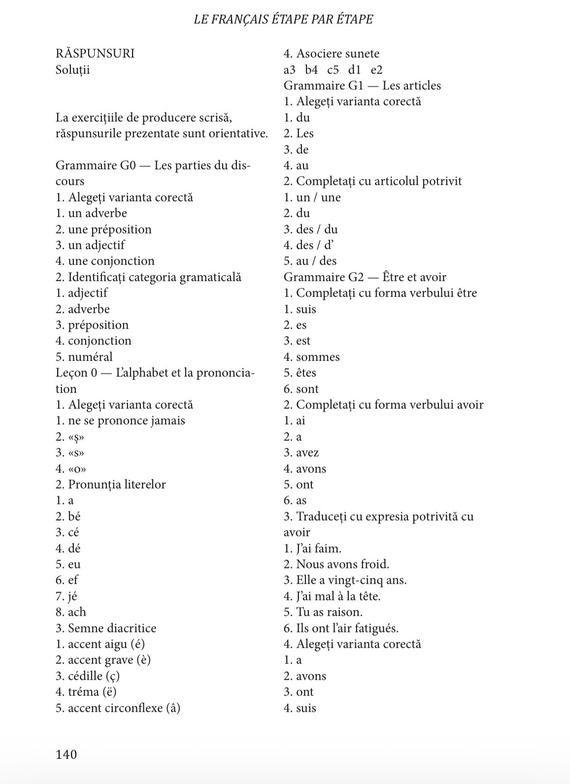Pagină de lectură din manual: lecția En ville et les directions